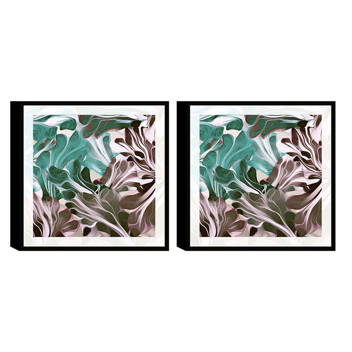 Cavalli 2 piece Framed Canvas Painting 15.5x31 inches Image 3