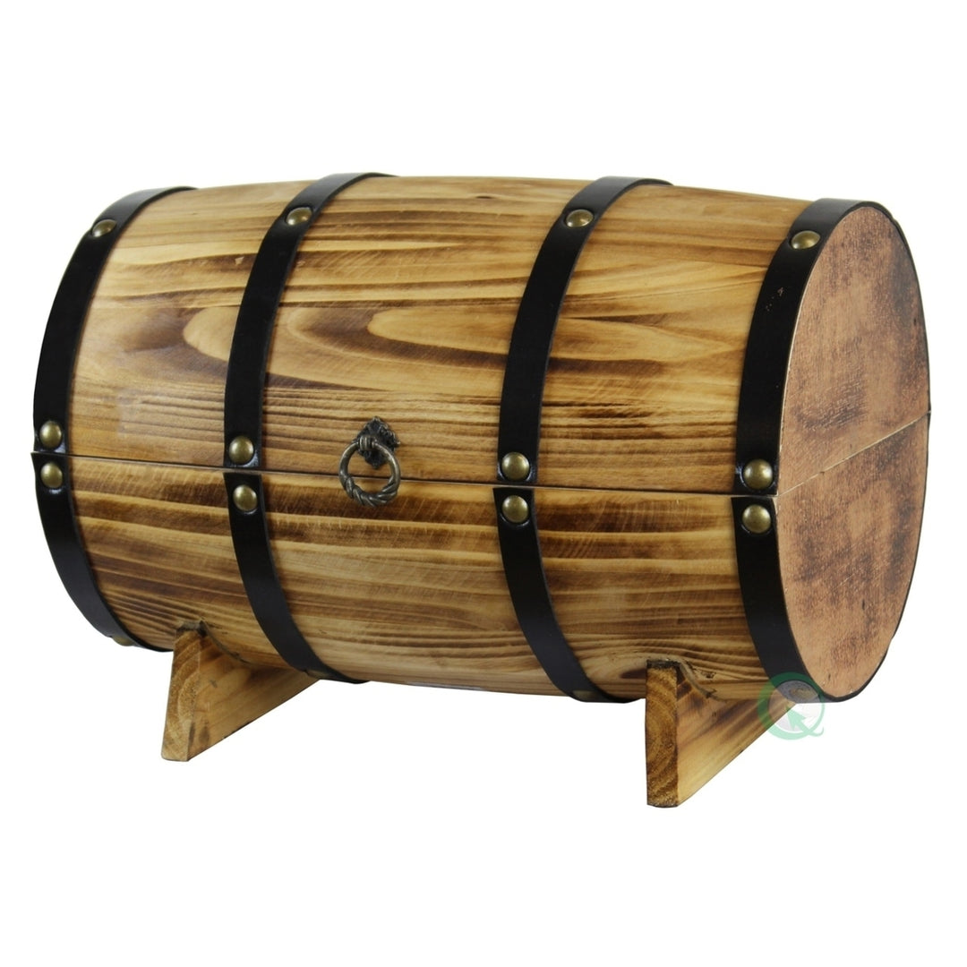 Wooden Barrel Treasure Chest Image 1