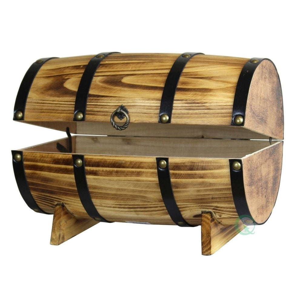 Wooden Barrel Treasure Chest Image 2