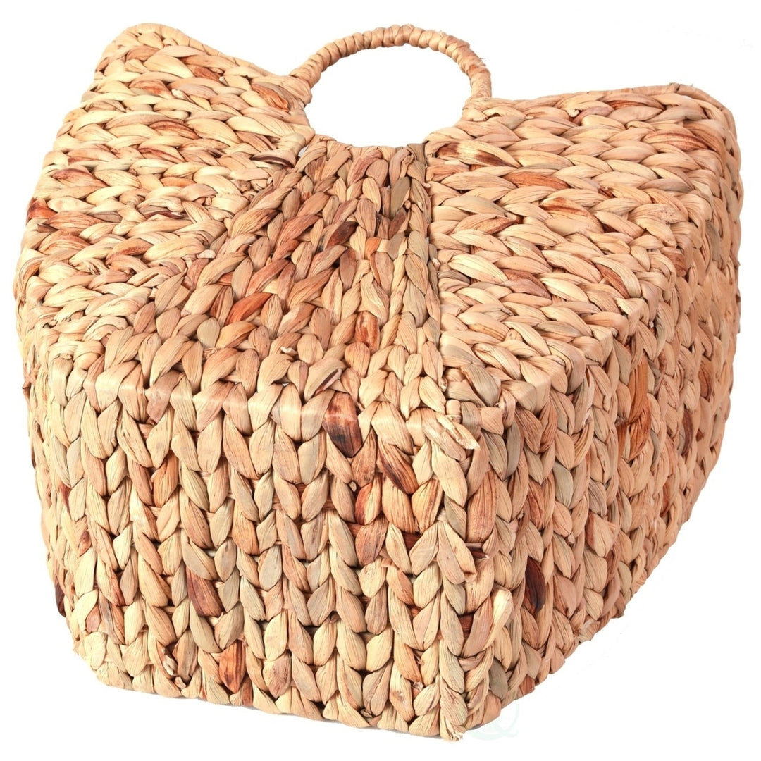 Large Wicker Laundry Basket with Round Handles Image 4