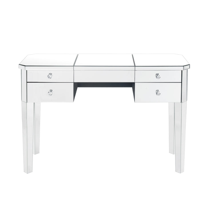 Cameron Mirrored Flip-Top Makeup Vanity Table-2 or 4 Drawers-LED Option-Jewelry Holder-Bedroom Image 9