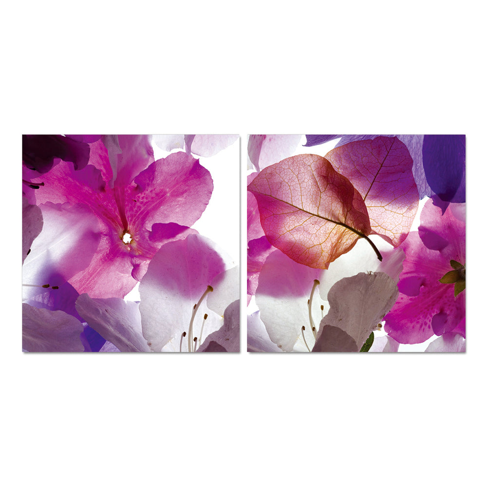 Orchid 2 piece Wrapped Canvas Wall Art Print 27.5x55 inches Image 2