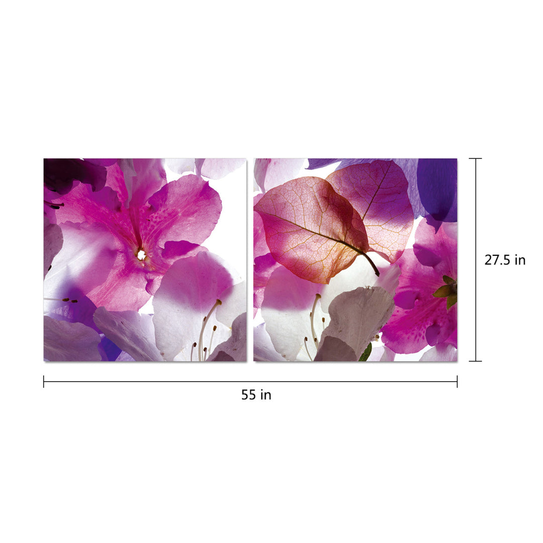 Orchid 2 piece Wrapped Canvas Wall Art Print 27.5x55 inches Image 4