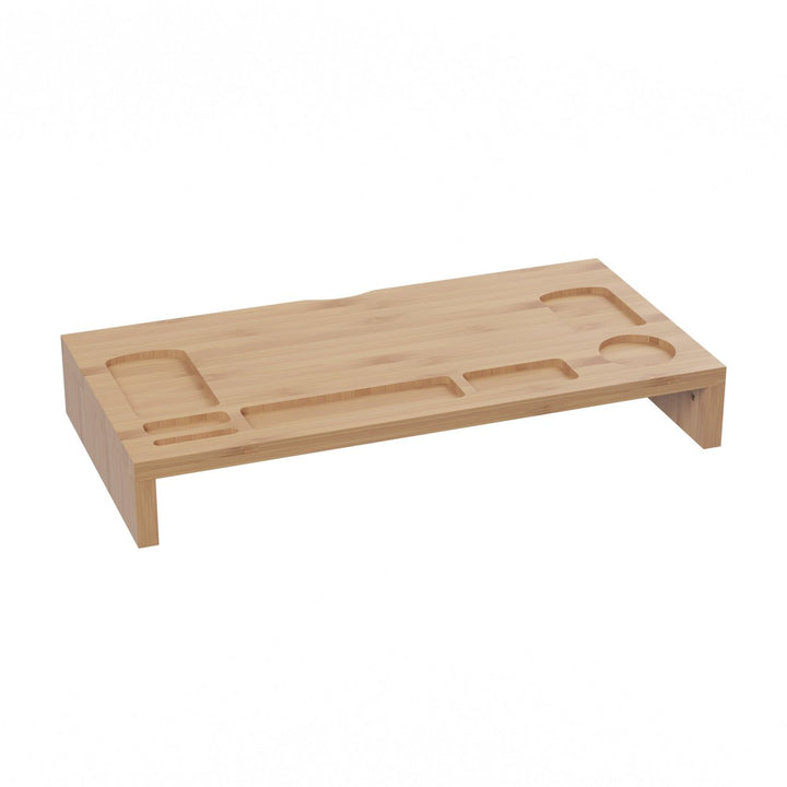 Wooden Bamboo Office Accessories and Desk Organizer Laptop Riser or PC Computer Shelf Image 6