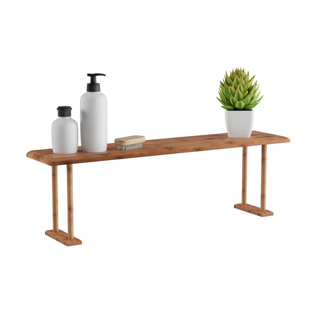Wooden Bamboo Sink Shelf-Countertop Organizer for Kitchen, Bathroom, Bedroom, Office Image 5