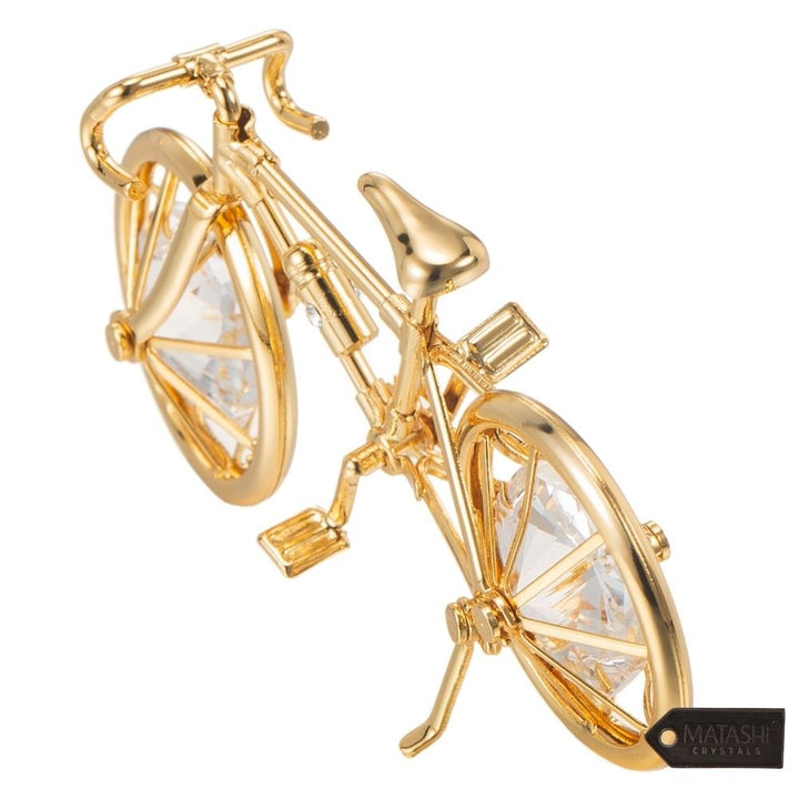 Matashi 24K Gold Plated Bicycle Ornament Image 4