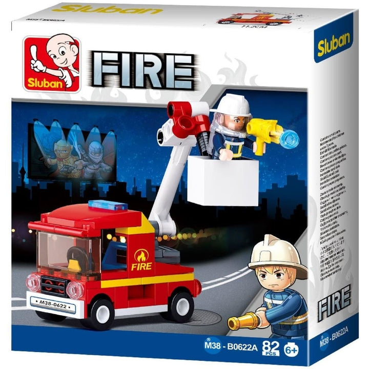 Sluban Kids Fire Truck Fire Jeep Fire Truck Bucket Truck Fire Boat 653 Pcs and Dimple Kids Small Washable Coloring Play Image 4