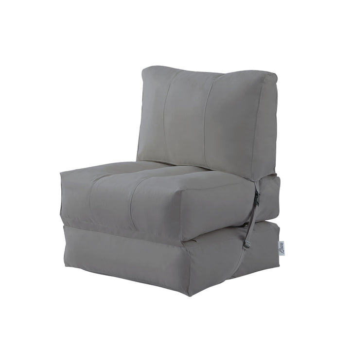Loungie Cloudy Foam Lounge Chair-Convertible Bean Bag-Indoor- Outdoor-Self Expanding-Water Resistant Image 9