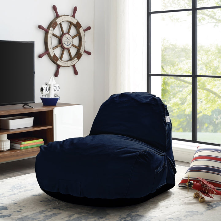 Loungie Cosmic Foam Lounge Chair-Nylon Bean Bag-Indoor- Outdoor-Self Expanding-Water Resistant Image 3
