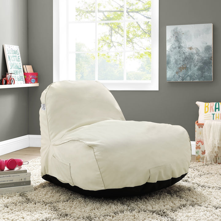 Loungie Cosmic Foam Lounge Chair-Nylon Bean Bag-Indoor- Outdoor-Self Expanding-Water Resistant Image 4