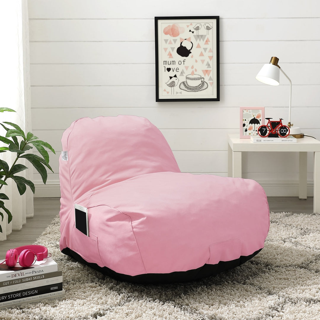 Loungie Cosmic Foam Lounge Chair-Nylon Bean Bag-Indoor- Outdoor-Self Expanding-Water Resistant Image 6