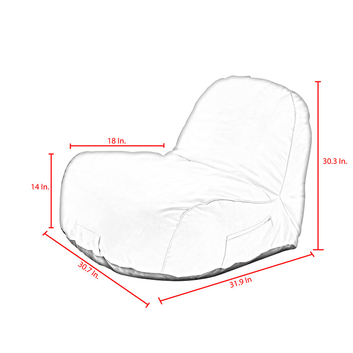 Loungie Cosmic Foam Lounge Chair-Nylon Bean Bag-Indoor- Outdoor-Self Expanding-Water Resistant Image 12
