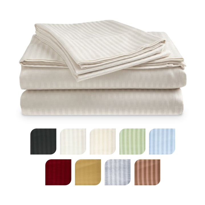 4-Piece Ultra Soft 1800 Series Bamboo Bed Sheet Set in 9 Colors Image 1