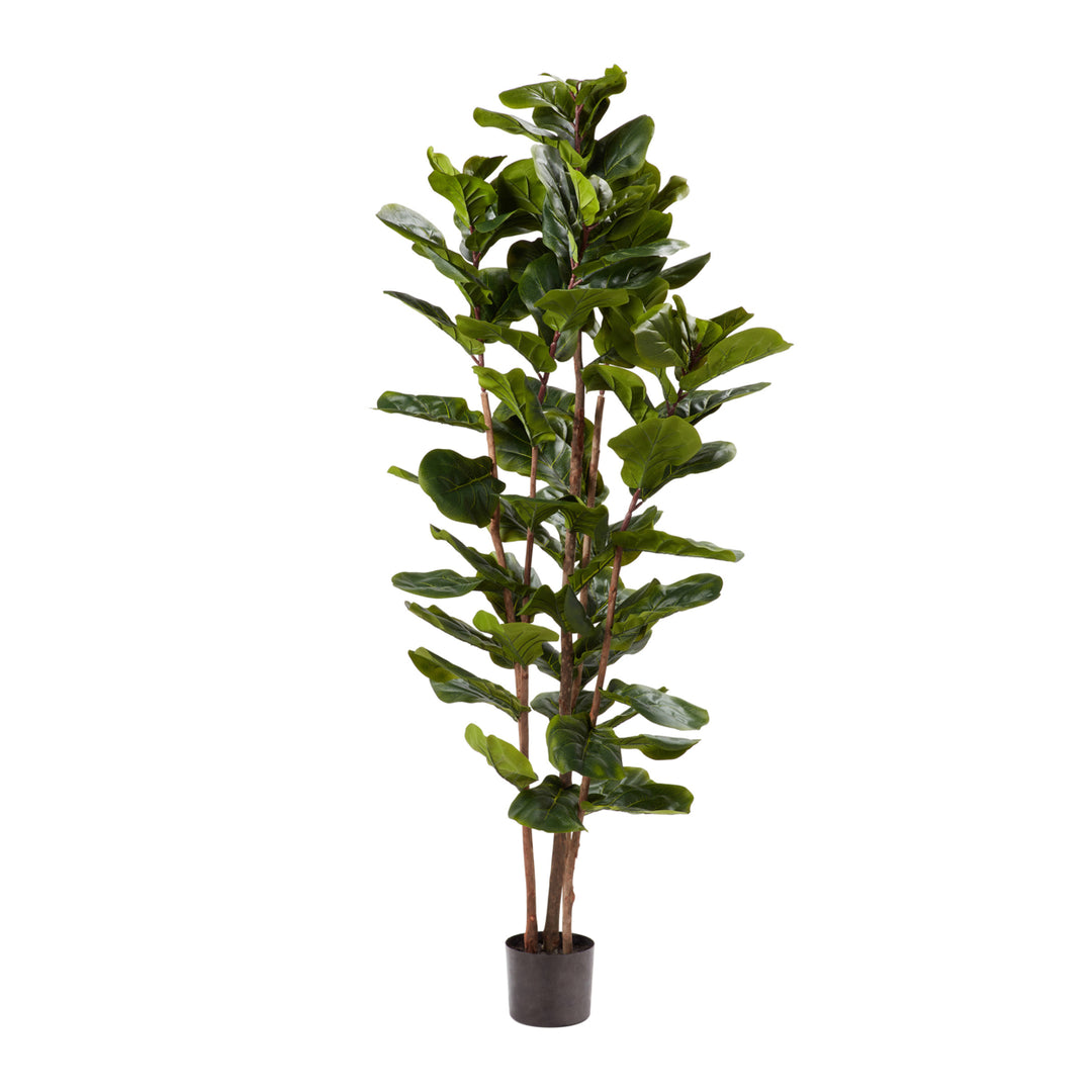 Artificial Indoor 72-Inch Faux Fiddle Leaf Fig Tree in Pot Image 1
