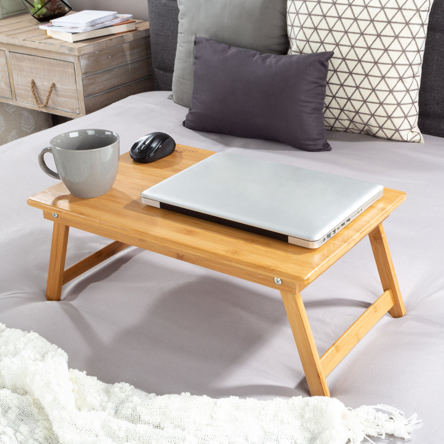 Lap Desk  Bamboo Travel Tray with Magnetic Base Breakfast in Bed TV Tray Image 1