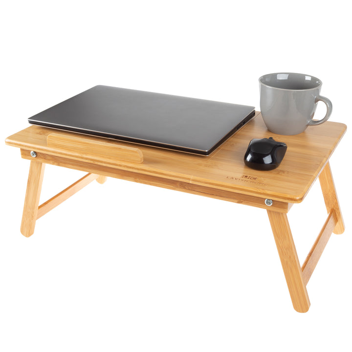 Lap Desk Bamboo Travel Tray with Magnetic Base Breakfast in Bed TV Tray Image 4