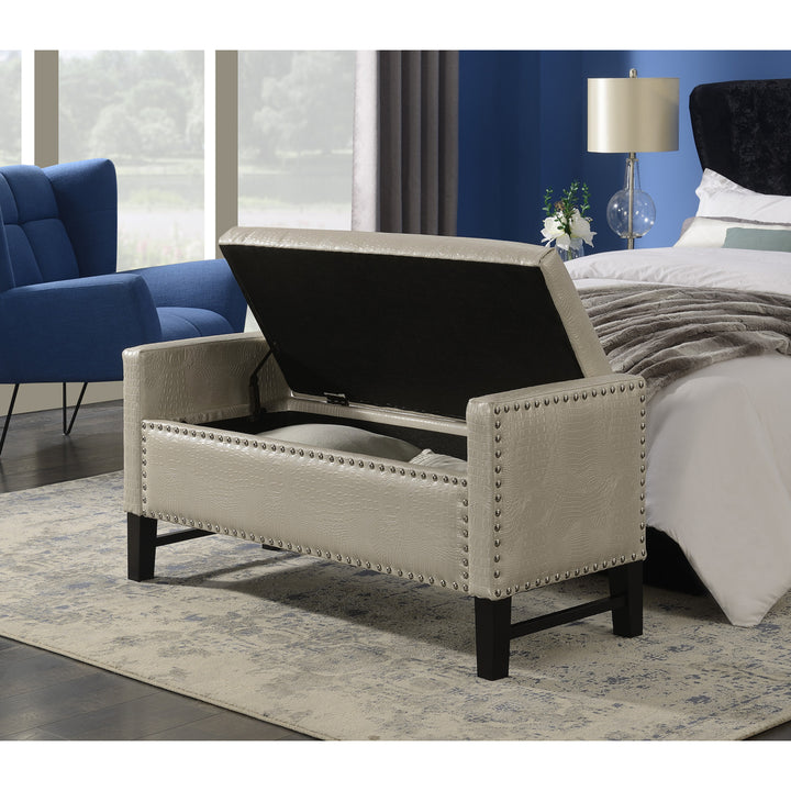 Niobe Storage Bench PU Leather Image 6