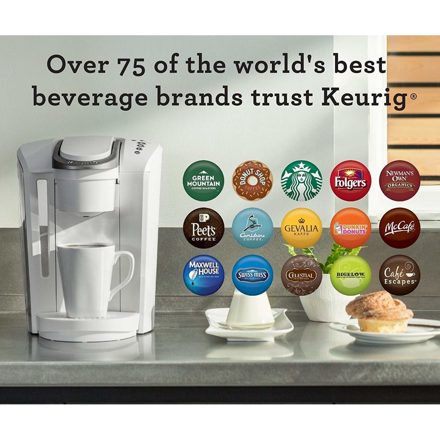 Keurig K-Select Single Serve K-Cup Pod Coffee Maker, With Strength Control and Hot Water On Demand, Matte White Image 1