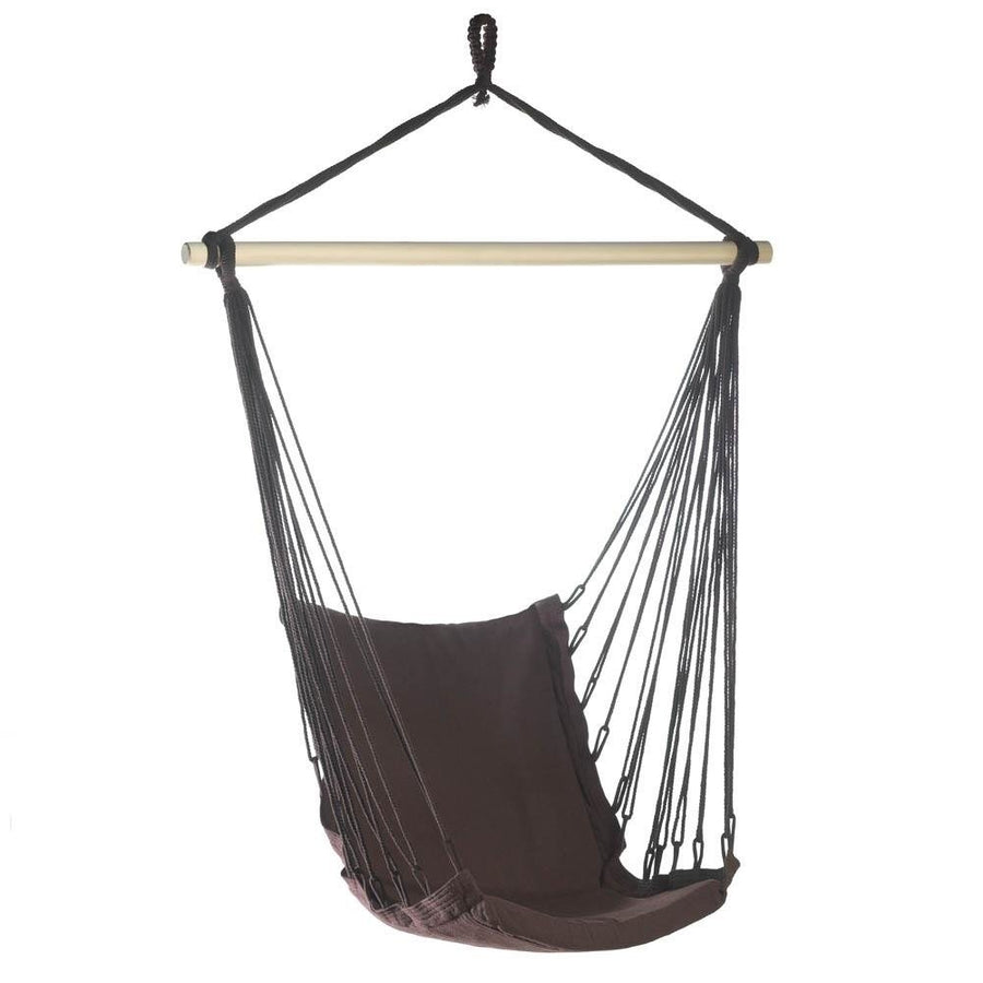 ESPRESSO COTTON PADDED SWING CHAIR Image 1