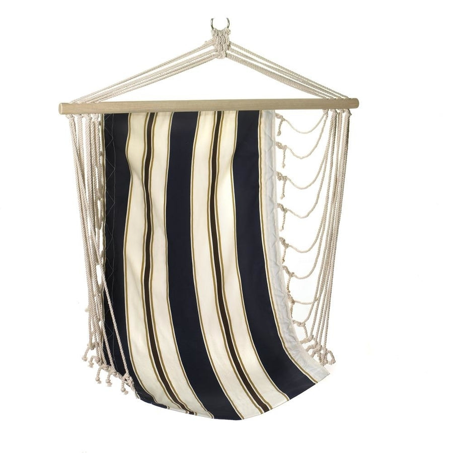 NAVY STRIPED HAMMOCK CHAIR Image 1