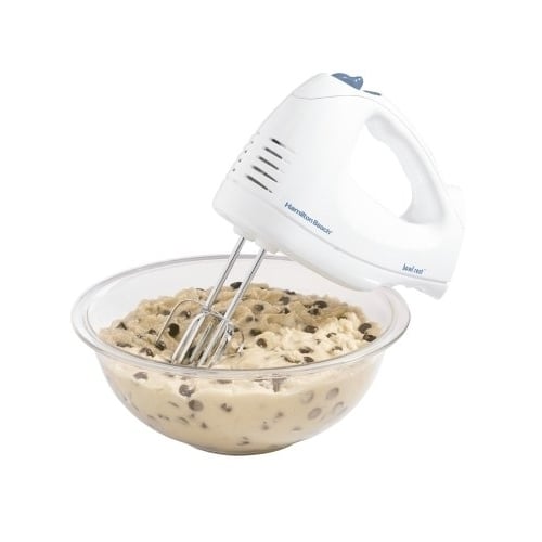 Hamilton Beach Hand Mixer with Snap-On Case, White Image 1