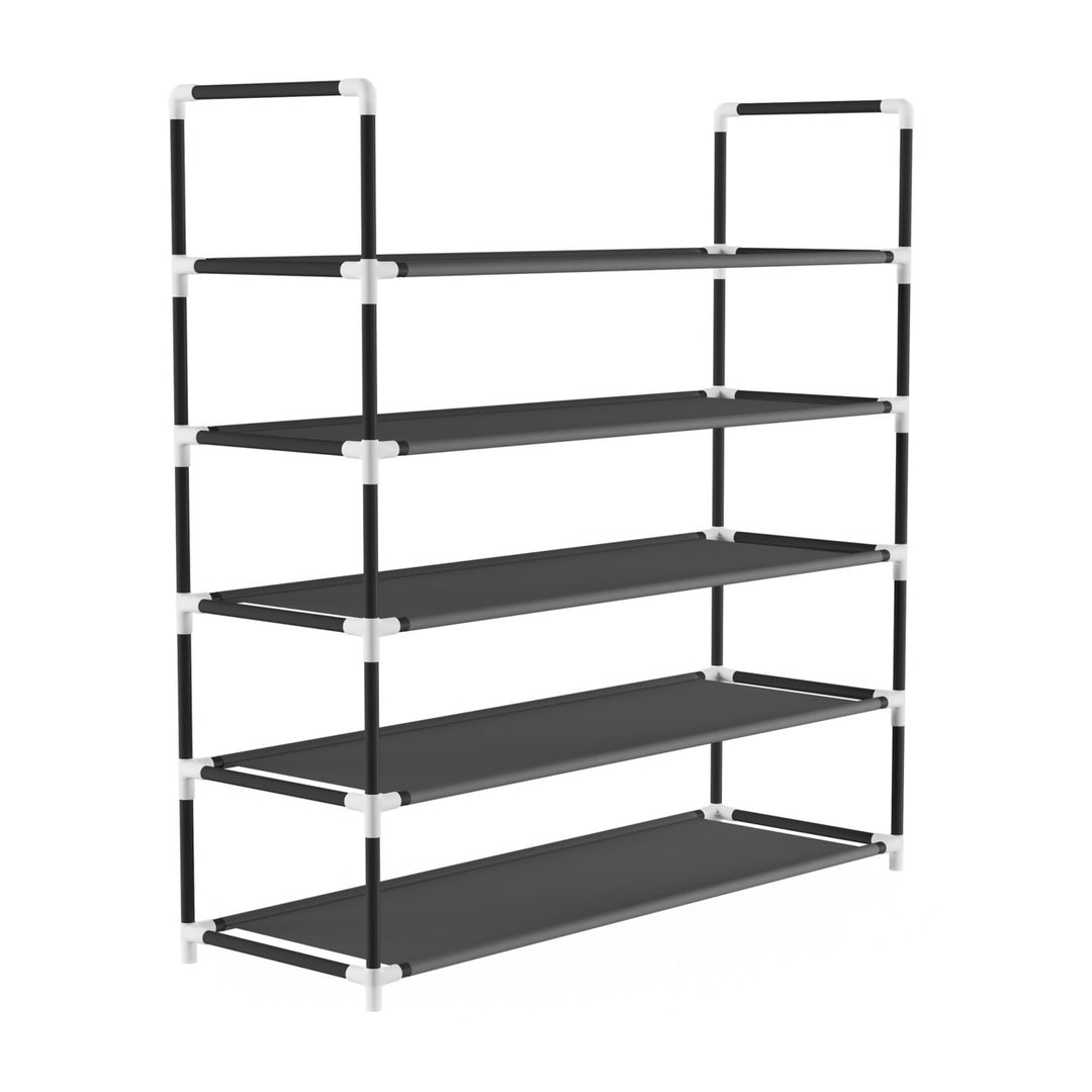 Shoe Rack-5 Tier Storage for Sneakers, Heels, Flats, Accessories, and More-Space Saving Organization Image 7