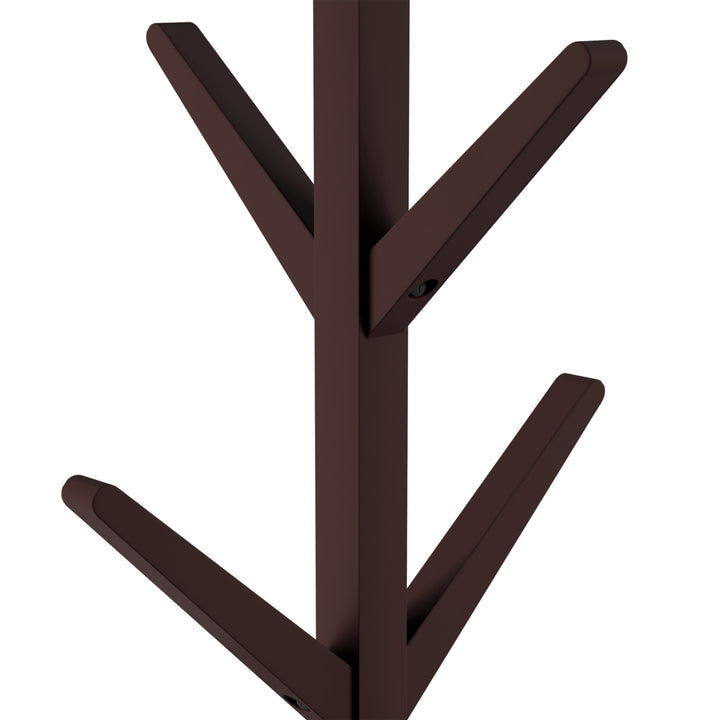 Coat rack-Modern Freestanding Wooden Coat Tree-Hallway, Entryway, or Office Hanging Rack Image 5