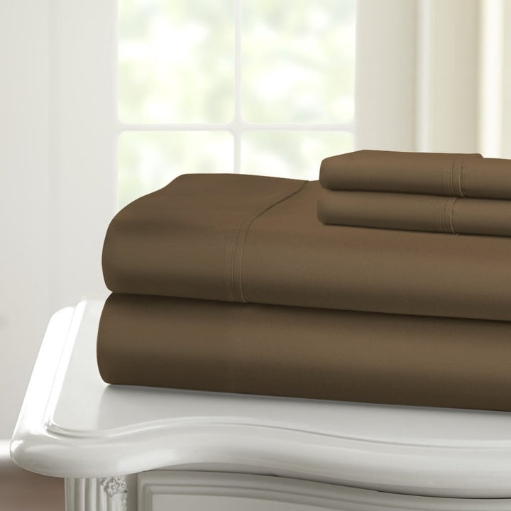 Home Sweet Home 1200 Thread Count Deep Pocket Luxury Solid Cotton Sheet Set Image 9