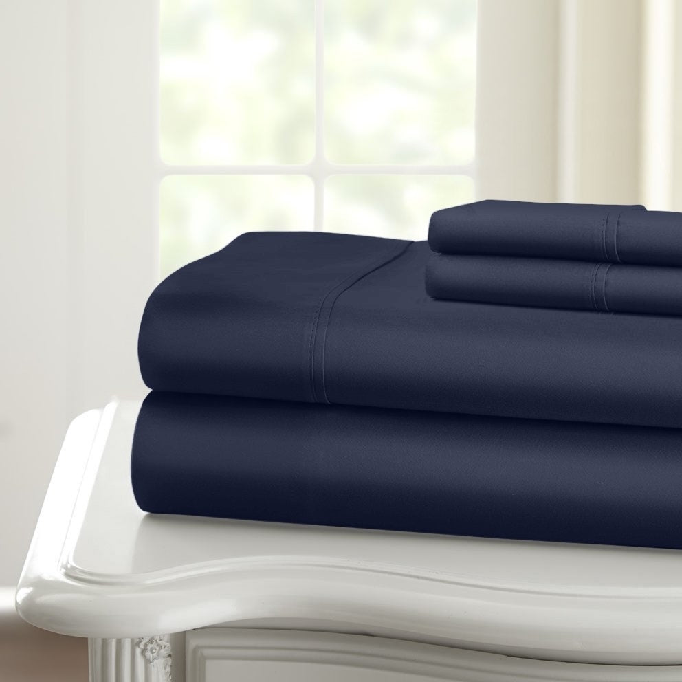 Home Sweet Home 1200 Thread Count Deep Pocket Luxury Solid Cotton Sheet Set Image 7