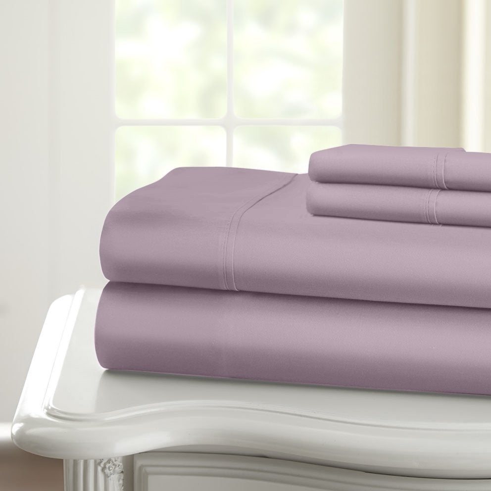 Home Sweet Home 1200 Thread Count Deep Pocket Luxury Solid Cotton Sheet Set Image 6