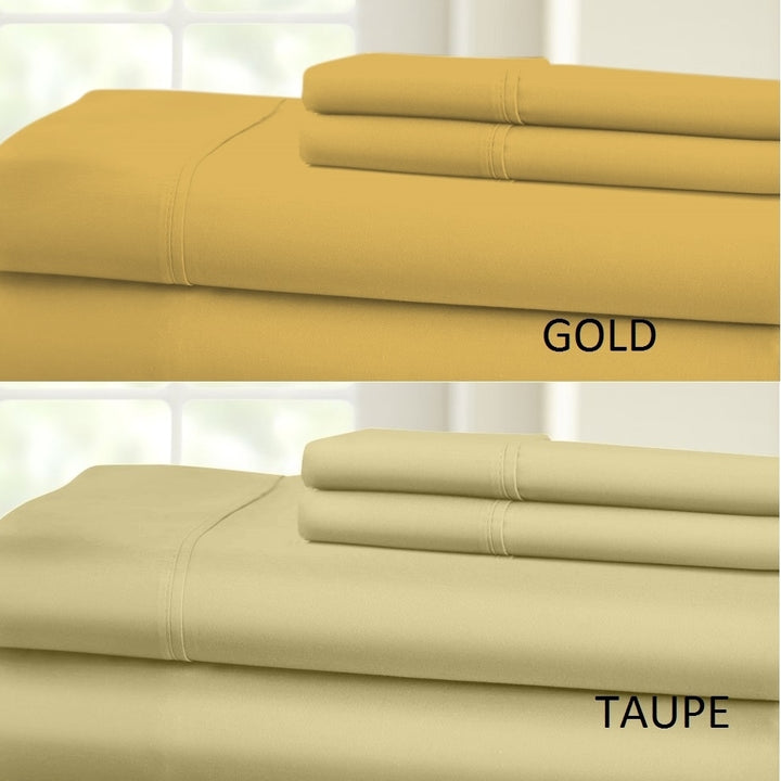 Home Sweet Home 1200 Thread Count Deep Pocket Luxury Solid Cotton Sheet Set Image 5