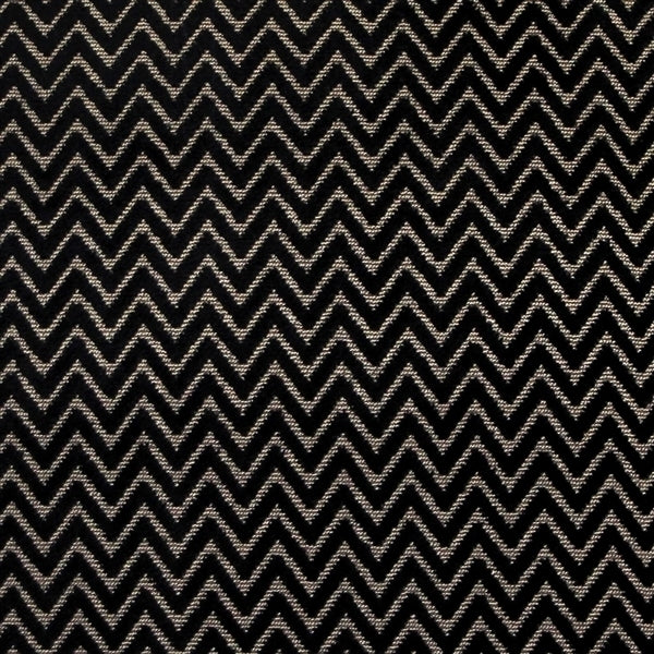 Pillow Decor Art Deco Stripes 20x20 Velvet Throw Pillow Black Cream Zigzag Image 2