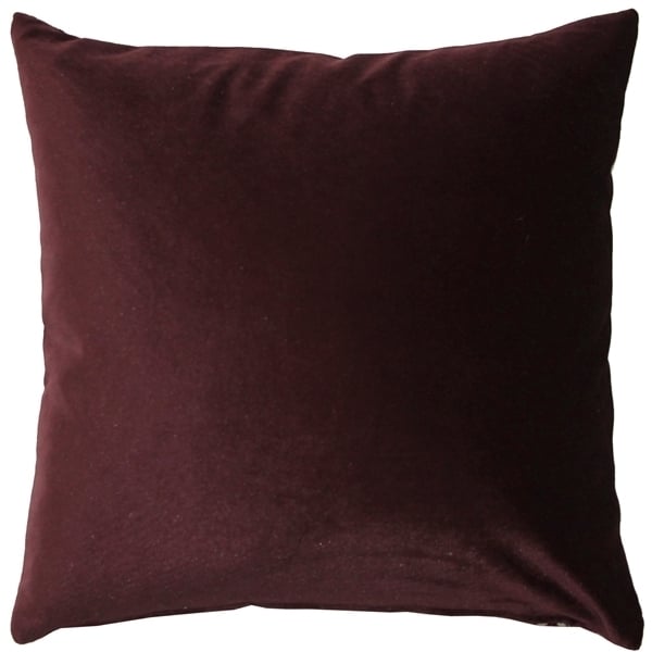 Pillow Decor Burgundy Seigaiha Scallop Velvet Throw Pillow 19x19 Square Image 3