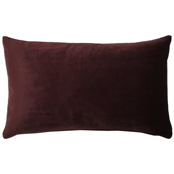 Pillow Decor Burgundy Velvet Throw Pillow 12x19 Seigaiha Scallop Design Image 3