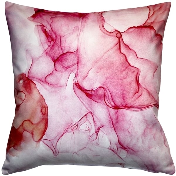 Pillow Decor Khyber Haze Red Throw Pillow 20x20 100% Polyester Deep Pink Red Image 1