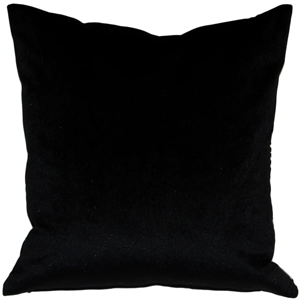 Pillow Decor Winter Flock Black White Throw Pillow 20x20 Velvet Cotton 50/50 Image 3