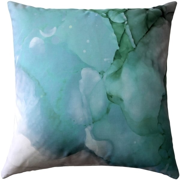 Pillow Decor Karalina Amazonite Throw Pillow 20x20 Square Polyester Green Blue Image 1