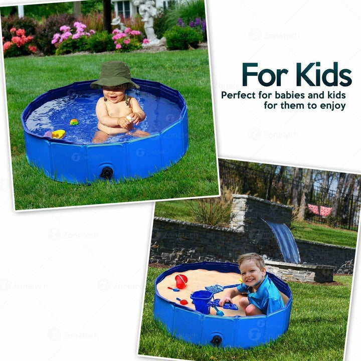 Zone Tech Collapsible Bathing Outdoor Portable Swimming Kids Pets Summer Pool Image 6