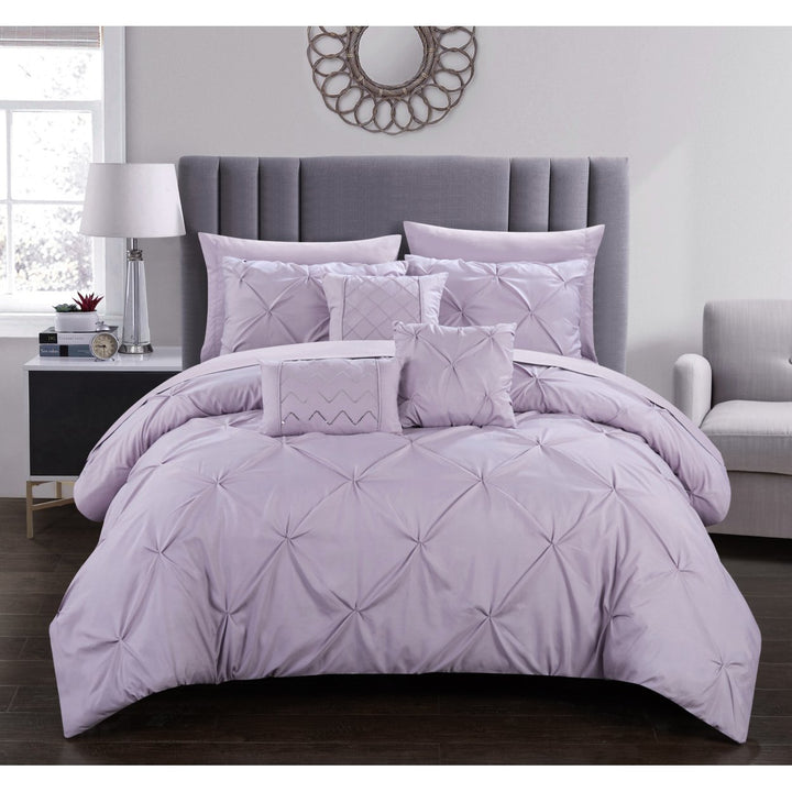 Alvatore Pinch Pleated Bed in a Bag Comforter Set Image 5