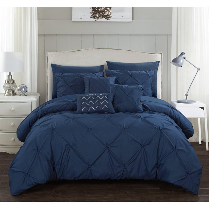 Alvatore Pinch Pleated Bed in a Bag Comforter Set Image 1