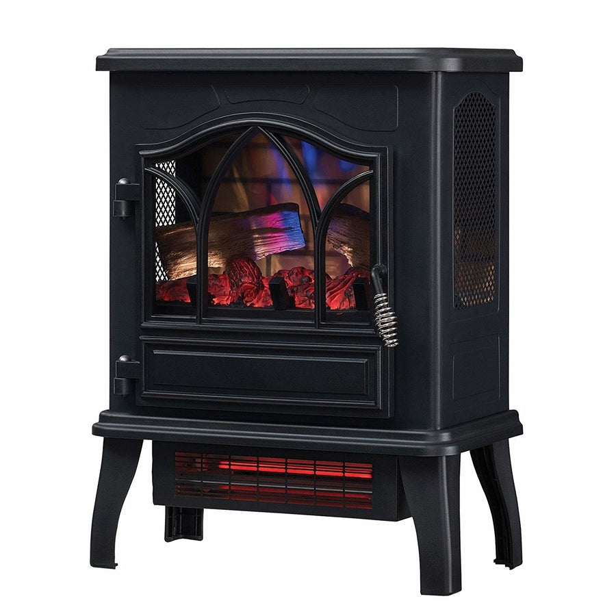 Infrared Quartz Fireplace Stove, Black Image 1