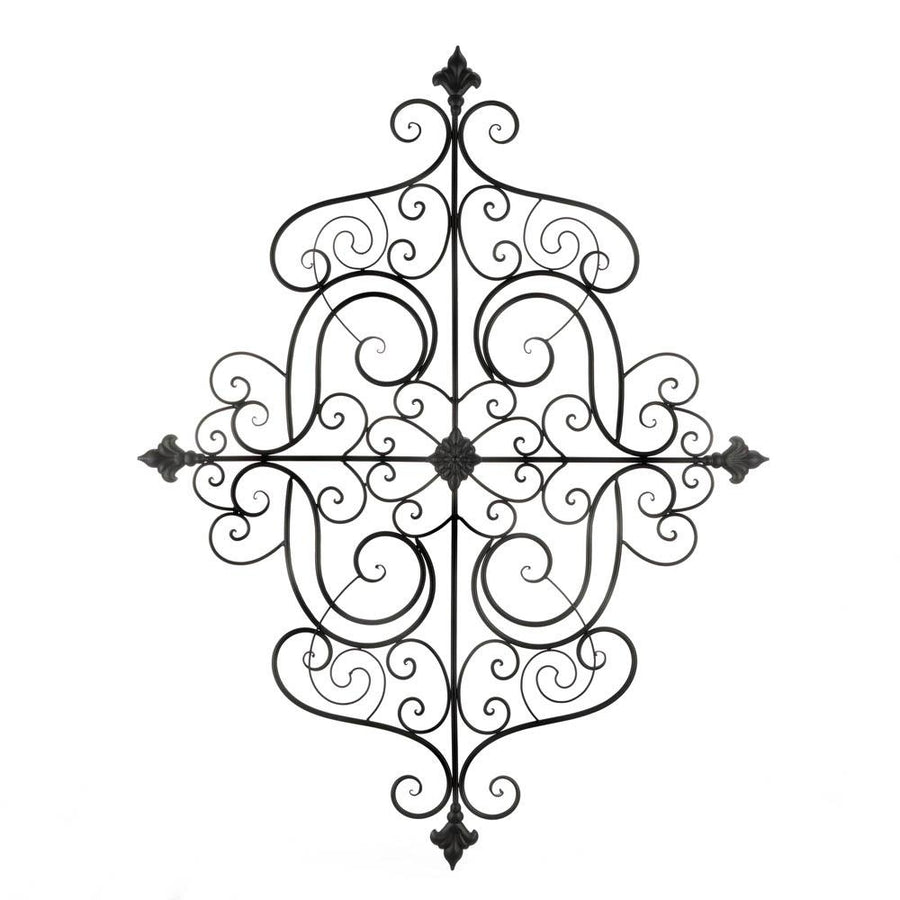 FLEUR-DE-LIS EUROPEAN SCROLLWORK WALL PLAQUE Image 1