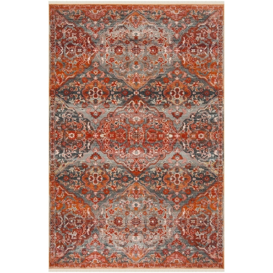 SAFAVIEH Vintage Persian VTP470J Aqua / Orange Rug Image 6