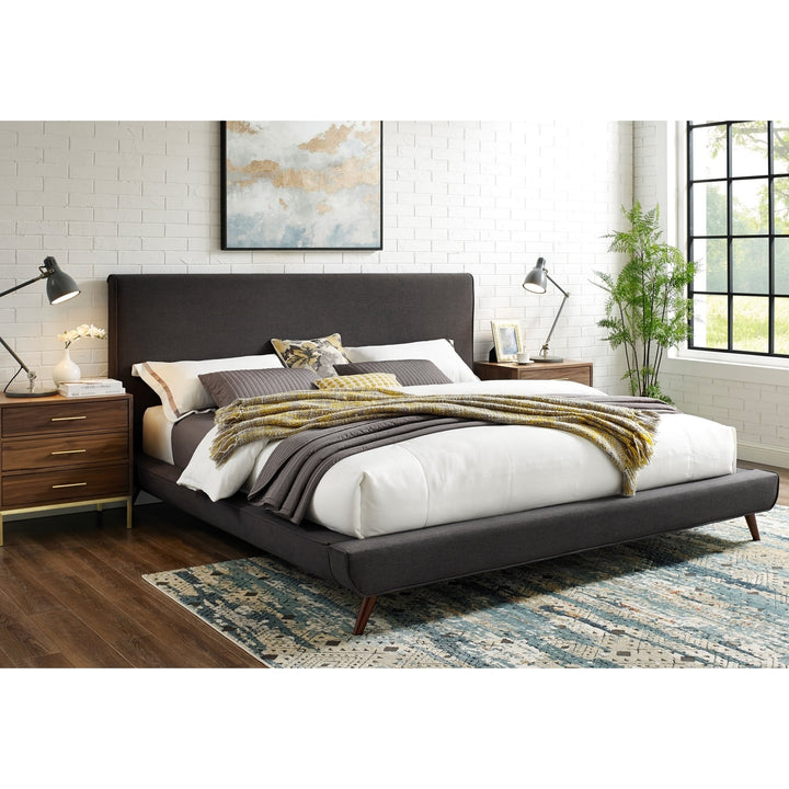 Loft Lyfe Jaxx Platform Bed-Linen-Upholstered-Twin- Full- Queen- King-Inspierd Home Image 1