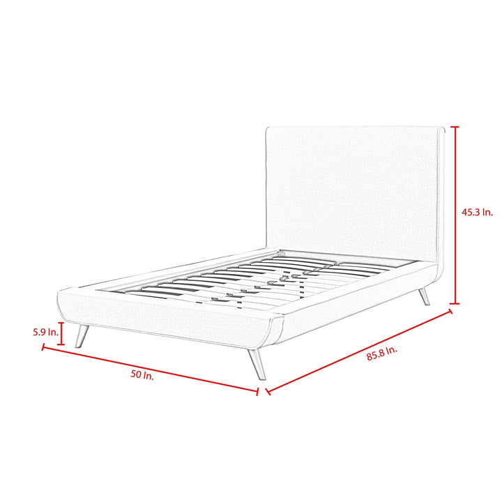 Loft Lyfe Jaxx Platform Bed-Linen-Upholstered-Twin- Full- Queen- King-Inspierd Home Image 9