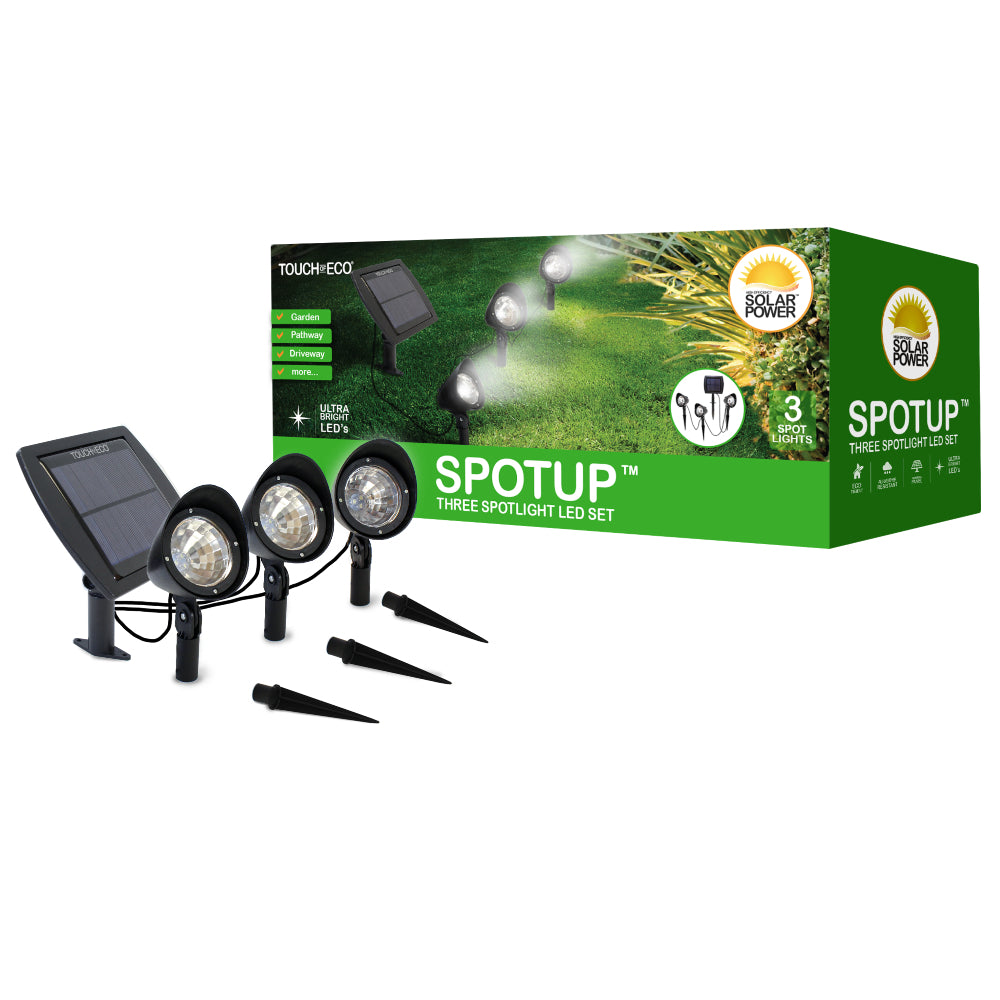 SPOTUP 3-in-1 Solar Powered LED Spotlights Weather-Resistant Garden Lights Image 5