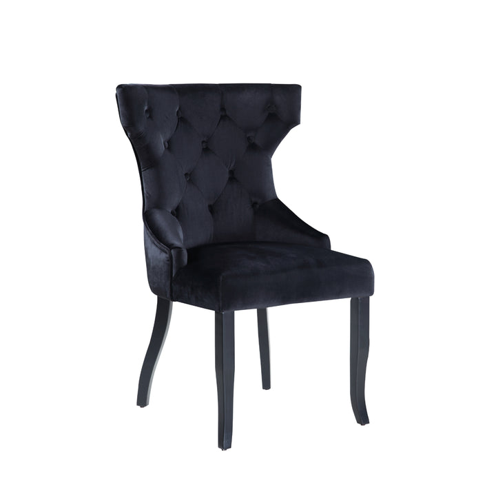 Maia Wingback Dining Chair Button Tufted Velvet Upholstered, Set of 2 Image 9