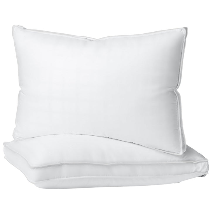 100% Egyptian Cotton 300TC Super Plush Down-Alternative Hypoallergenic Gusseted Bed Pillows For Sleeping - Image 3