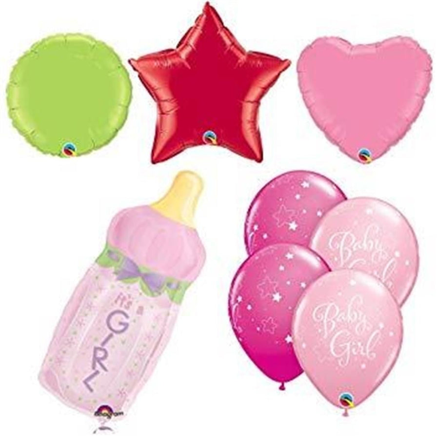 Mayflower Its a Girl 31" Newborn Baby Balloon Kit Bottle Bouquet Image 1