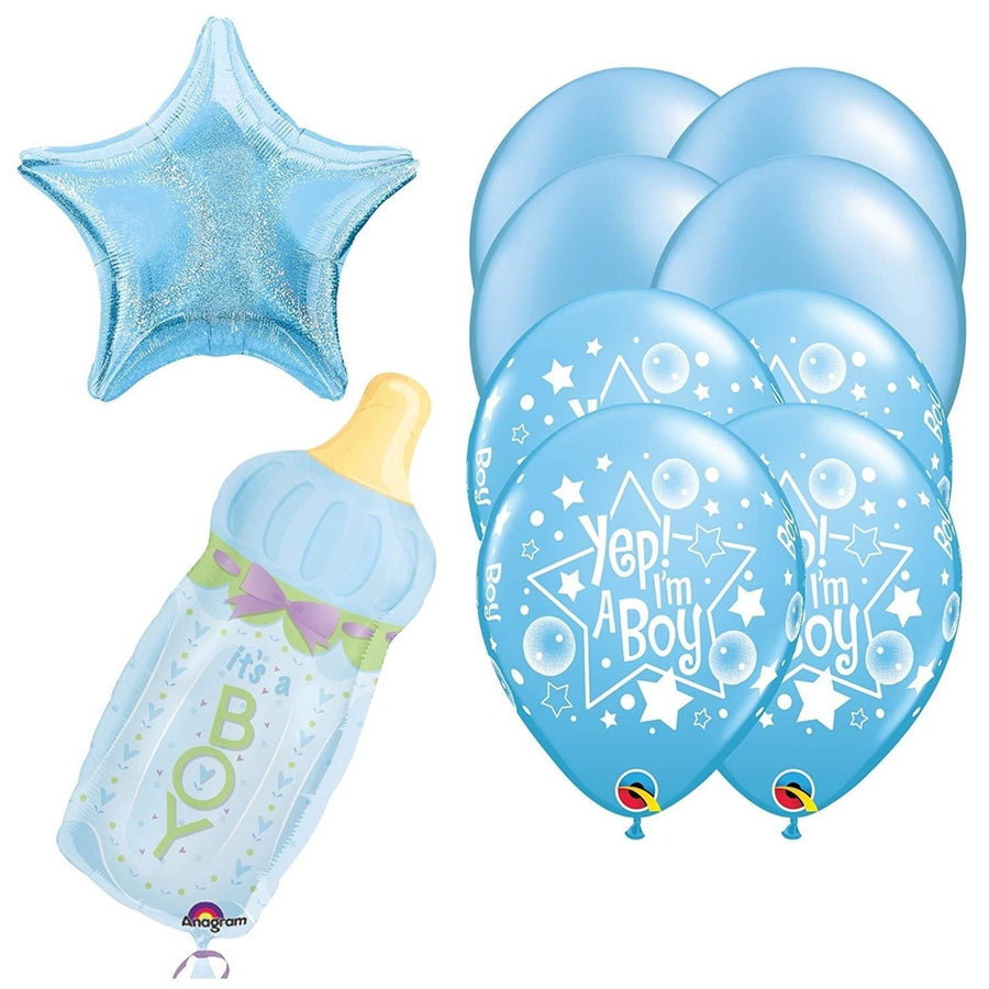 Its a Boy Newborn Baby Balloon Kit 31" Bottle Bouquet Mayflower Image 1